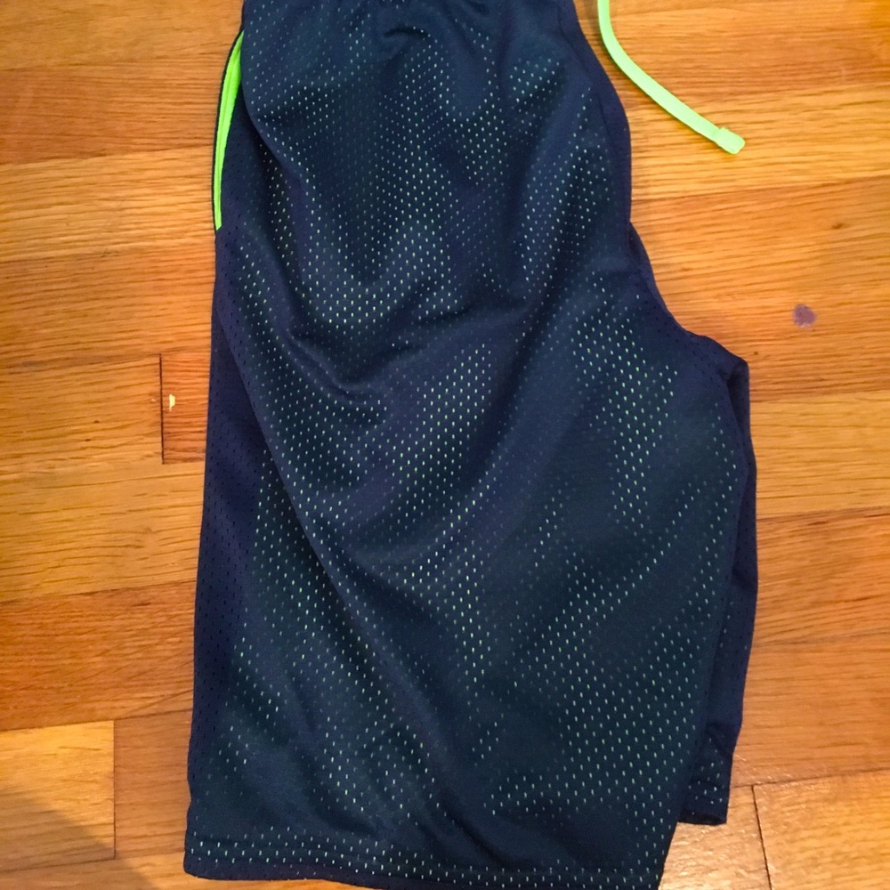 Navy and neon green shorts!!